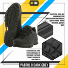 Кроссовки тактические демисезонные M-Tac Patrol R Dark Grey Размер 42 (28.7 см) водоотталкивающие - изображение 4