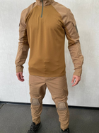 Тактический костюм с наколенниками и налокотниками (убакс + штаны) койот для ВСУ S - изображение 4