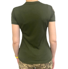 Жіноча футболка тактична військова M олива - зображення 7
