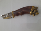 Мисливський ніж Лев бронза ручної роботи Гранд Презент Н024 - изображение 4
