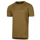 Футболка мужская тактическая полевая повседневная футболка для спецсужб (S) Койот (OPT-9331) - изображение 1