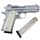 Стартовий пістолет Kuzey 911 SX#3 Shiny Chrome Plating/White Grips - зображення 4