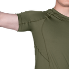 Футболка мужская тактическая полевая повседневная футболка для спецсужб (XL) Олива (OPT-9331) - изображение 5