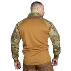 Рубашка тактическая полевая износостойкая летне-весенняя рубашка KOMBAT (XL) Multicam/Койот (OPT-26901) - изображение 4