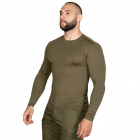 Чоловічий лонгслів тактова чоловіча футболка з довгим рукавом для силових структур M Оліва (OPT-7101) - зображення 3