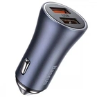 Автомобильное зарядное устройство Baseus Golden Contactor Pro 40W 2USB + Cable Type-C 5A Dark Grey (TZCCJD-A0G)