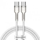 Кабель Baseus Cafule Metal Type-C to Type-C 100W (1m) White (CATJK-C02)