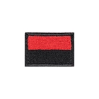 Нашивка на липучці P1G Бойовий прапор України Чорний/червоний 2x3 cm (UA281-29859-UAFB) - зображення 1