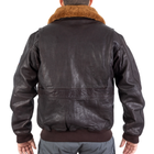 Куртка льотна шкіряна Sturm Mil-Tec Flight Jacket Top Gun Leather with Fur Collar Brown 2XL (10470009) - изображение 2