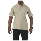 Футболка поло тактична з коротким рукавом 5.11 Tactical Performance Polo - Short Sleeve Synthetic Knit Silver Tan XS (71049-160)