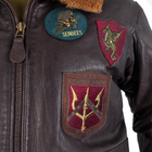 Куртка лётная кожанная Sturm Mil-Tec Flight Jacket Top Gun Leather with Fur Collar Brown M (10470009) - изображение 5