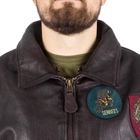 Куртка льотна шкіряна Sturm Mil-Tec Flight Jacket Top Gun Leather with Fur Collar Brown 3XL (10470009) - изображение 4