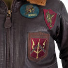 Куртка льотна шкіряна Sturm Mil-Tec Flight Jacket Top Gun Leather with Fur Collar Brown XL (10470009) - изображение 5