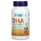 Рыбий жир для детей с фруктовым вкусом, Kid's DHA, Now Foods, 100 мг, 60 капсул, (NOW-01607)