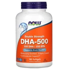 Риб'ячий жир, подвійна сила, DHA-500, Now Foods, 180 капсул, (NOW-01613)