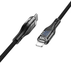Кабель Hoco U115 з дисплеєм, Type-C to Lightning, 1.2m, черный
