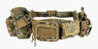 Разгрузочный тактический пояс war belt РПС YAKEDA 6026-3 с креплением MOLLE с подсумками мультикам - изображение 2