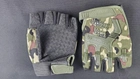Перчатки беспалые тактические YS-J-053 рамер ХЛ (обхват 24,5-25 см) Камуфляж - изображение 4