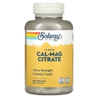 Кальцій та магній 1:1, Cal-Mag Citrate, Solaray, високоефективний, 180 капсул (SOR-04525)