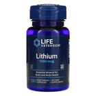 Літій, Lithium, Life Extension, 1000 мкг, 100 капсул (LEX-24031)