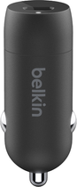 Автомобільний зарядний пристрій Belkin 20 Вт PD Black (CCA003BTBK) - зображення 1