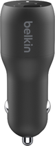 Автомобільний зарядний пристрій Belkin 37 Вт USB-C PD USB-C USB-A Black (CCB004BTBK) - зображення 1