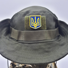 Тризуб Шеврон патч герб України 3*4 см, нашивка з липучкою, шеврон із вишивкою тризуб - зображення 3