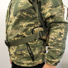 Тактичний рюкзак 40 л мультикам армійський хакі з кордури сумка для військових штурмовий рюкзак похідний ранець речовий ЗСУ - зображення 6