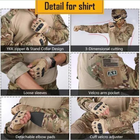 Тактический комплект демисезонный IdoGear G3 штаны ACP + рубашка UBACS + наколенники + налокотники размер XL Мультикам - изображение 8