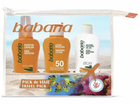 Набір Babaria Sunscreen Сонцезахисне молочко SPF50 100 мл + Лосьйон після засмаги 100 мл + Засіб для захисту волосся 100 мл (8410412520270) - зображення 1