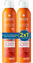 Zestaw Rilastil Sun System Baby Spray Transparent SPF50 + 200 ml x 2szt (8428749851400) - obraz 1