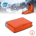 Термоодеяло многоразовое Emergency Blanket 130x210см спасательное термоодеяло туристическое (1010186-Orange) - изображение 1