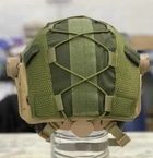 Чехол кавер нгу для баллистического шлема каски типу FAST mich 2000 олива - изображение 4