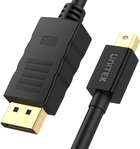 Kabel Unitek miniDisplayPort/DisplayPort M/M 2 m Czarny (Y-C611BK) - obraz 2