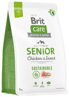 Karma sucha dla psów seniorów Brit care dog sustainable senior chicken insect 3 kg (8595602558780) - obraz 1