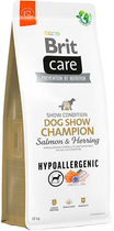 Karma sucha dla psów wystawowych Brit care dog hypoallergenic dog show champion 1 kg z smakiem łosoś (8595602559121)