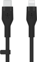 Kabel Belkin USB-C - Lightning Silikonowy 1 m Czarny (CAA009BT1MBK) - obraz 2