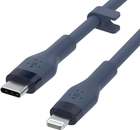 Кабель Belkin USB-C - Lightning Silicone 3 м Blue (CAA009BT3MBL) - зображення 4