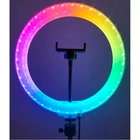 Лампа кільцева LED 26 cm 10" 3D-26 96 pcs Lights+18 Pcs RGB Lights чорний Без Бренда