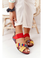 Sandały damskie z zakrytą piętą Maciejka 3375 38 Czerwono-żółte (5902040260688) - obraz 2