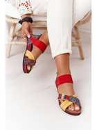 Sandały damskie z zakrytą piętą Maciejka 3375 38 Czerwono-żółte (5902040260688) - obraz 4
