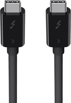 Кабель Belkin CAB Thunderbolt 3 C-C 40Gbps 0.8M Black (F2CD084BT0.8MBK)