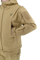 Куртка тактическая Eagle Soft Shell JA-01 с флисом Песочный (Койот) M - изображение 6