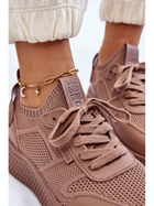 Sneakersy damskie z siatki na platformie do kostki wsuwane Big Star LL274416 38 Jasnobrązowe (5900714609061) - obraz 7