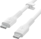 Kabel Belkin USB-C - USB-C 2.0 Silikonowy 1 m Biały (CAB009BT1MWH) - obraz 4