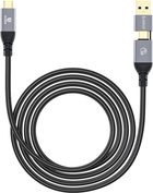 Kabel Orico USB-C + USB-A 4K, 100 W 2 m (ACC20-20-BK-BP) - obraz 1