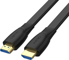 Kabel Unitek High Speed ​​HDMI 2.0 4K 60Hz płaski 1 m (C11063BK-1M) - obraz 1