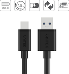 Kabel Unitek USB-A 2.0 - USB-C 3m C14069BK - obraz 2