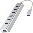 Hub USB Unitek Y-2160 USB 3.0 7-w-1 (48941600174370) - obraz 2