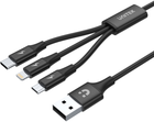 Kabel Unitek USB 3 w 1 C14049BK Czarny - obraz 1